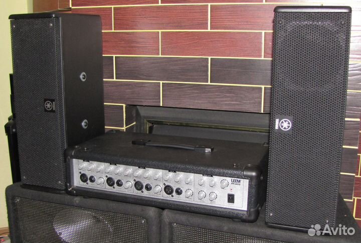 Колонки Yamaha 400-800W Pro 2шт Активный микшер ST