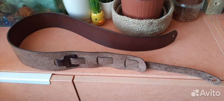 Ремень для гитары из натуральной кожи