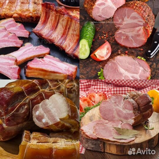 Копченое мясо, куры, утки