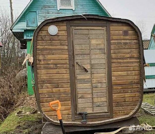 Баня бочка квадро В кредит без