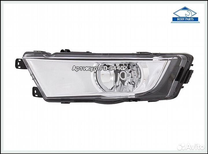 Фара противотуманная левая шкода Octavia 3 поколен