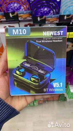 Беспроводные наушники М10 с PowerBank