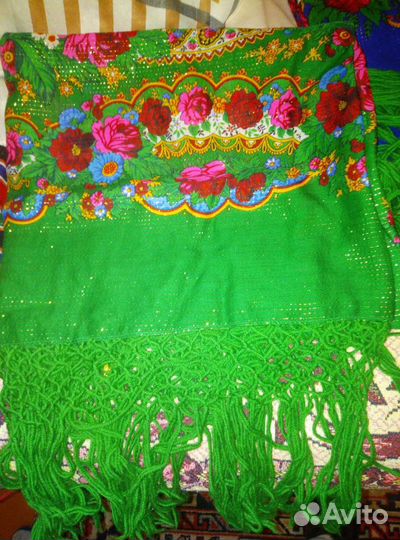 Платки старинные с бахромой и без бахромы