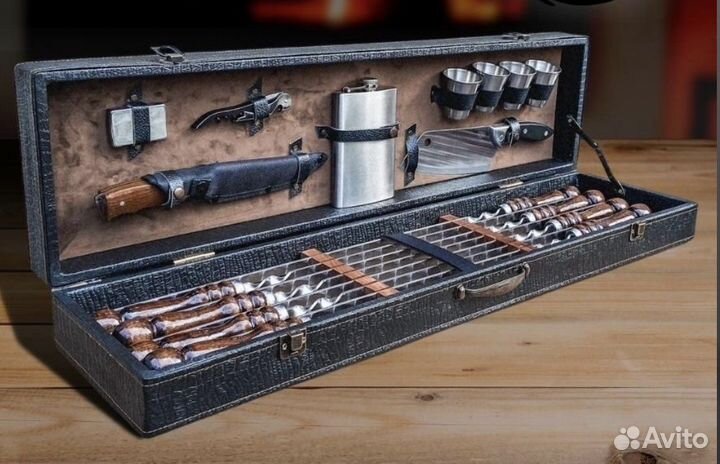 Набор шампуров в кейсе Классика