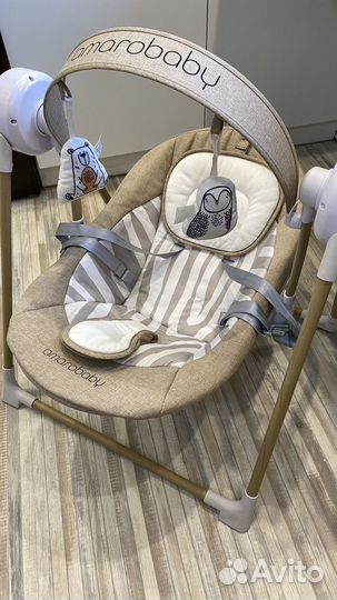 Электрокачели amarobaby wooden swing