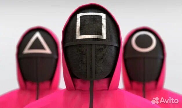 Маска Игра в кальмара квадрат