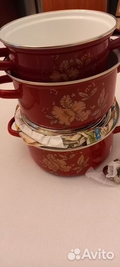 Кастрюля эмалированная