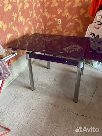 Стол стеклянный бу