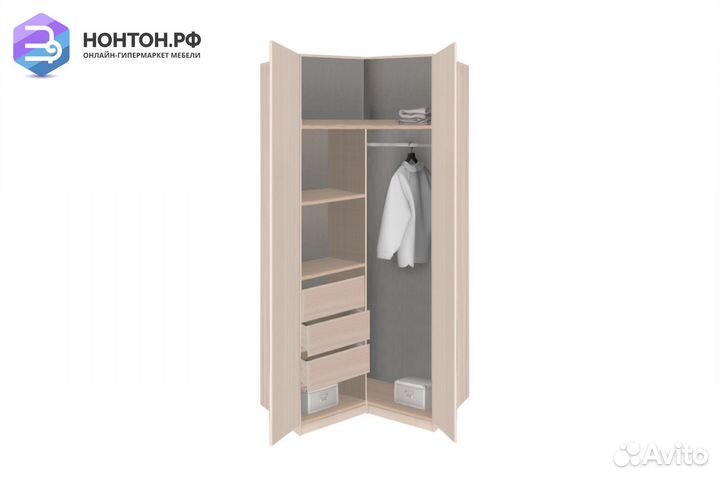 Шкаф угловой Лотос 8.18 шимо светлый