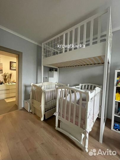 Детская кровать чердак домик