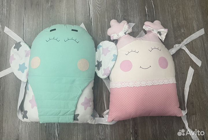 Бортики в детскую кроватку для девочки