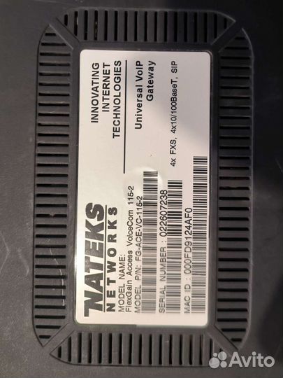 Voip Голосовой шлюз Nateks FG-ACE-VC-115-2
