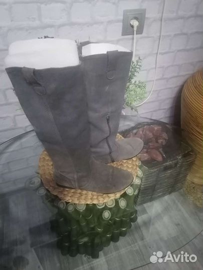 Сапоги натуральная кожа замша