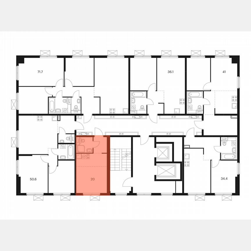 Квартира-студия, 20 м², 5/17 эт.