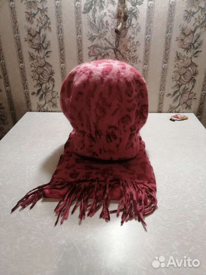 Беретка+ шарф (ангора)