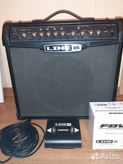 Гитарный комбик line 6 spider IV 30 1X12 30W +FBV2