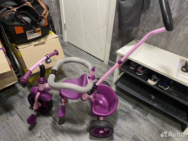 Детский трехколесный велосипед коляска бу