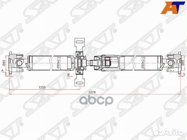 Вал карданный renault duster 10/kaptur 16