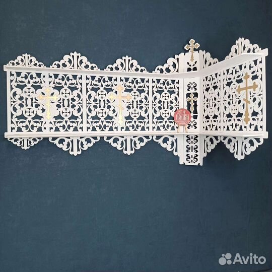 Полка для икон Иконостас Модель 22 Красный угол 1