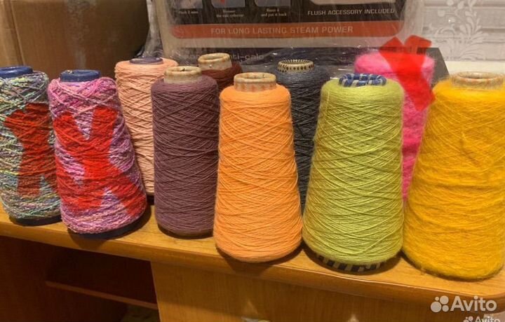 Пряжа для вязания на бобинах