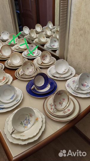 Антикварные чайные трио, Германия