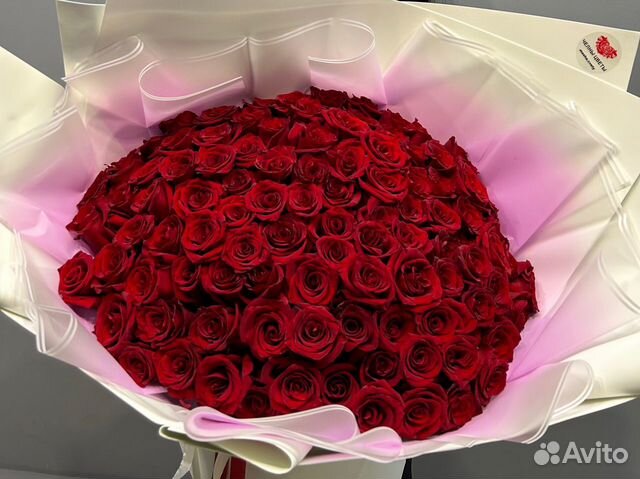 101 красная роза цветы букеты