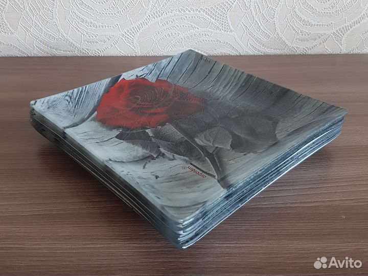 Тарелки квадратные стекло 6 штук