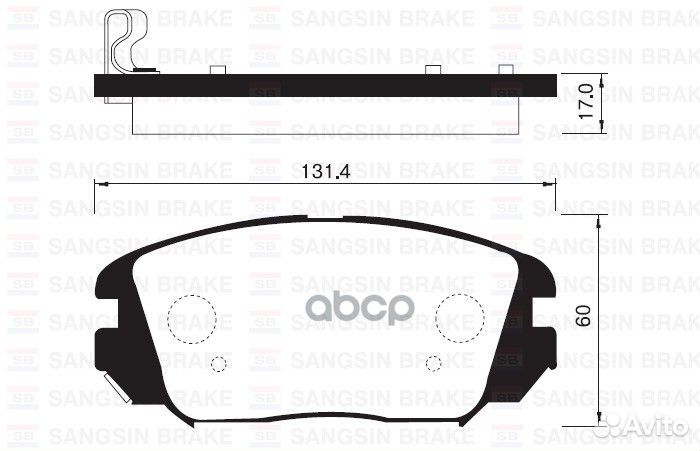 Колодки тормозные дисковые перед SP1182 Sangsin