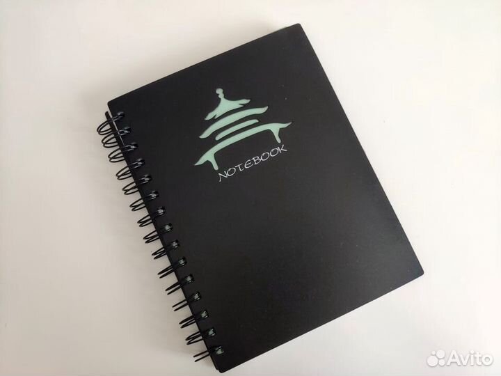 Блокнот на пружине разделители черный