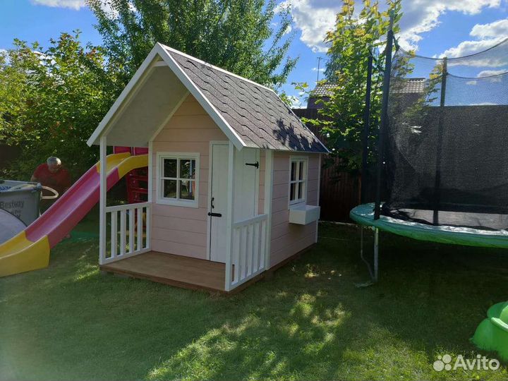 Детский деревянный домик для дачи