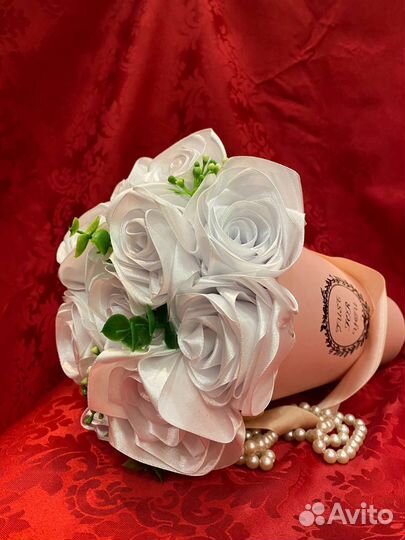 Букеты из атласных лент