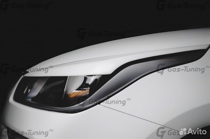 Реснички передние широкие на Kia Rio 4