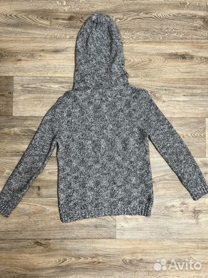 Кофта вязаная серая