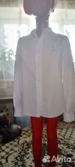 Блузка белая школьная-140