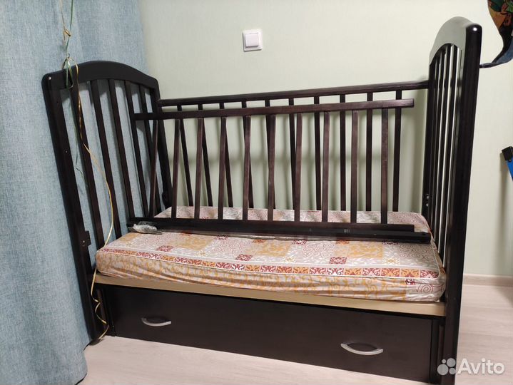 Детская кровать от 0 до 6 лет с ящиком