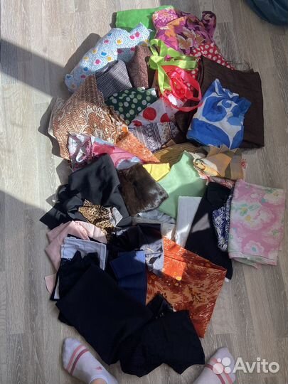 Отрезы ткани пакетом