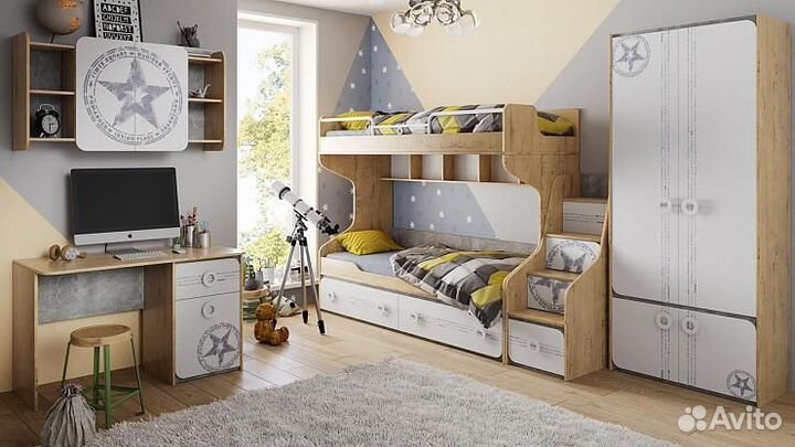 Кровать детская двухъярусная