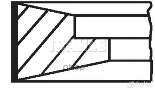 Колец поршневых комплект 06106N0 Mahle/Knecht