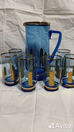 Графин цветное стекло СССР