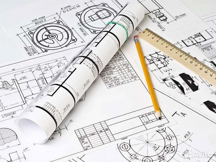 Чертежи карандашом; в программах: автокад, компас