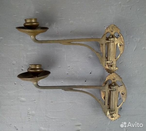 Подсвечники бронза с пианино Оffenbacher 19 век