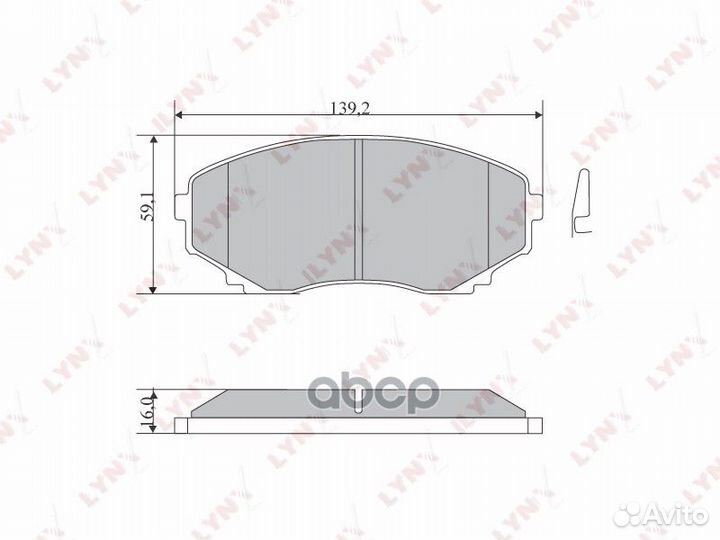 Колодки тормозные дисковые перед BD5113 LYN