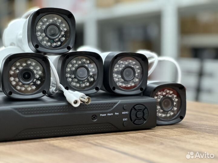 Бу Комплект видеонаблюдения 6 камер 2мп