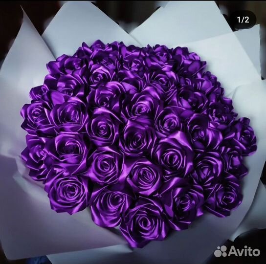 Букет из атласных роз
