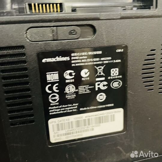 Ноутбук eMachines на запчасти