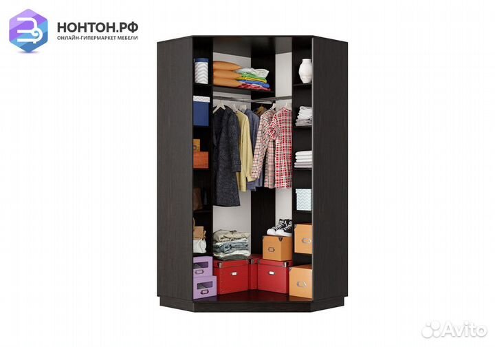 Шкаф-купе угловой двухдверный Гермес венге