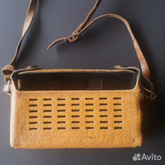 Винтажный кожаный чехол для радио, СССР