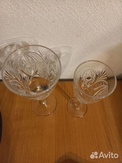 Хрустальные рюмки на ножке СССР