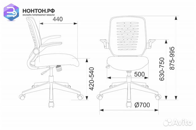 Компьютерное кресло Бюрократ CH-495 черное