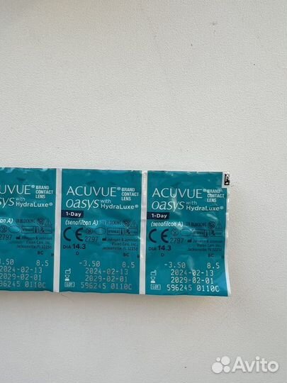 Линзы acuvue oasys oneday -3,5 8,5 89 шт